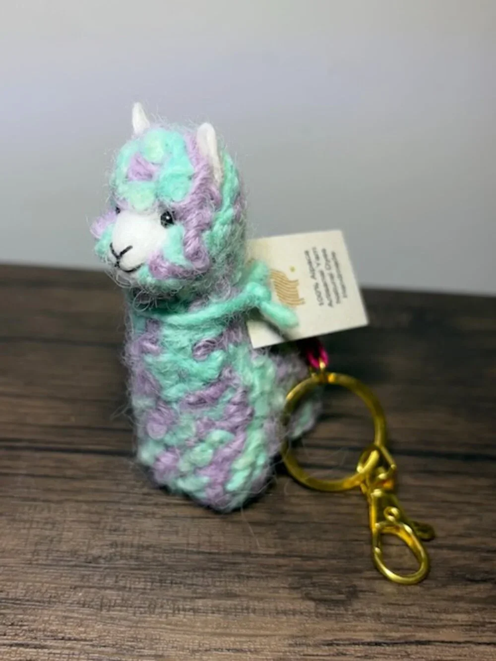 100% Alpaca Wool Llama Handmade Artisanal Bag Charm Key Chain